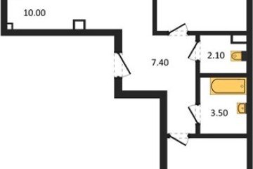 Фото №1: 2-комнатная квартира 70 м² - Берёзовый, мкр. жилой комплекс Прогресс, ул. имени А.Н. Лодыгина, 6к6