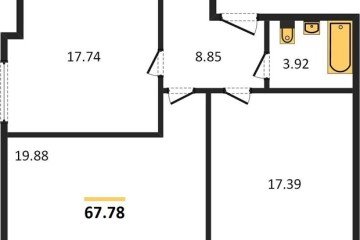 Фото №1: 2-комнатная квартира 67 м² - Краснодар, мкр. жилой комплекс Гарантия в Немецкой Деревне, ул. Атлантическая, 2к6