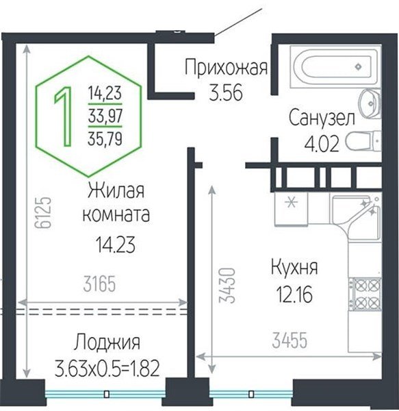 Фото №1: 1-комнатная квартира 35 м² - Краснодар, Центральный внутригородской округ, мкр. Черёмушки