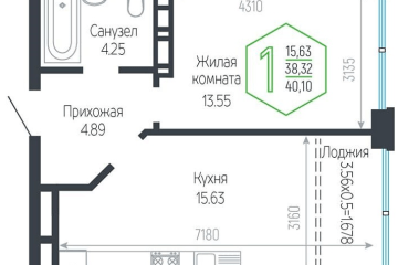 Фото №1: 1-комнатная квартира 40 м² - Краснодар, мкр. Черёмушки, 