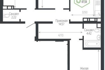 Фото №1: 3-комнатная квартира 87 м² - Краснодар, мкр. Черёмушки, 