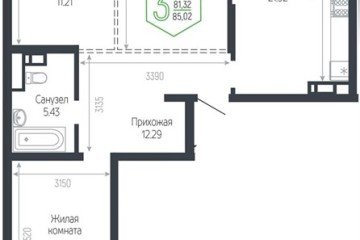Фото №1: 3-комнатная квартира 85 м² - Краснодар, мкр. Черёмушки, 