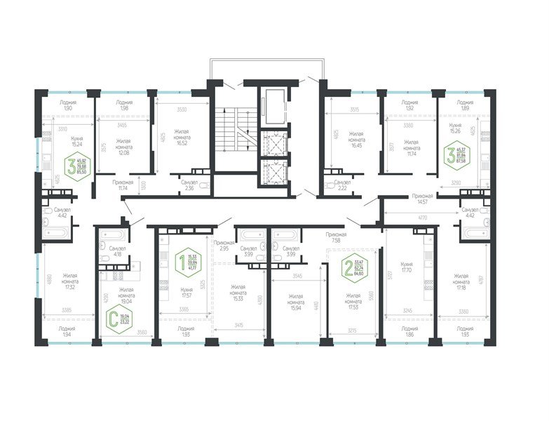 Фото №8: 3-комнатная квартира 87 м² - Краснодар, Центральный внутригородской округ, мкр. Черёмушки