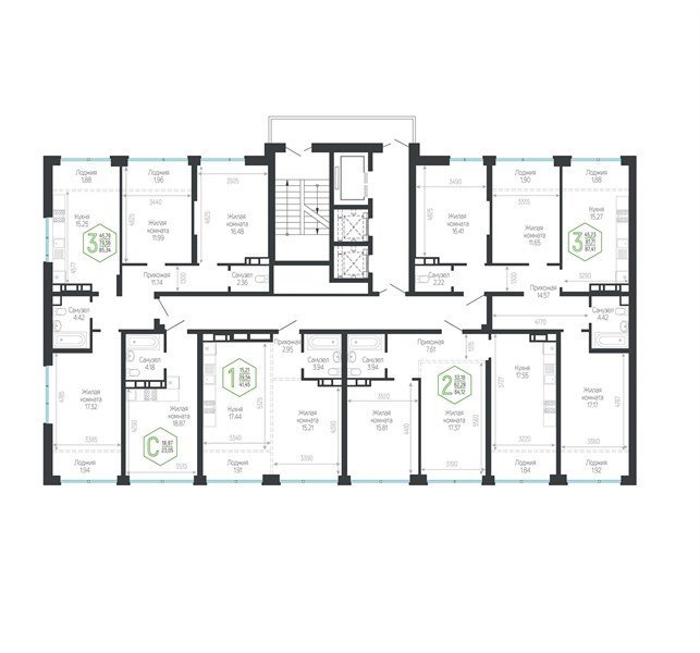 Фото №8: 3-комнатная квартира 87 м² - Краснодар, Центральный внутригородской округ, мкр. Черёмушки
