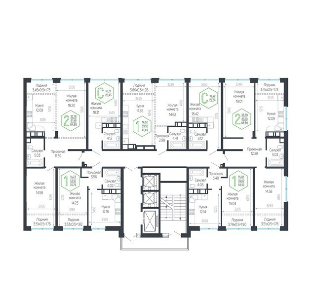 Фото №8: 2-комнатная квартира 64 м² - Краснодар, Центральный внутригородской округ, мкр. Черёмушки