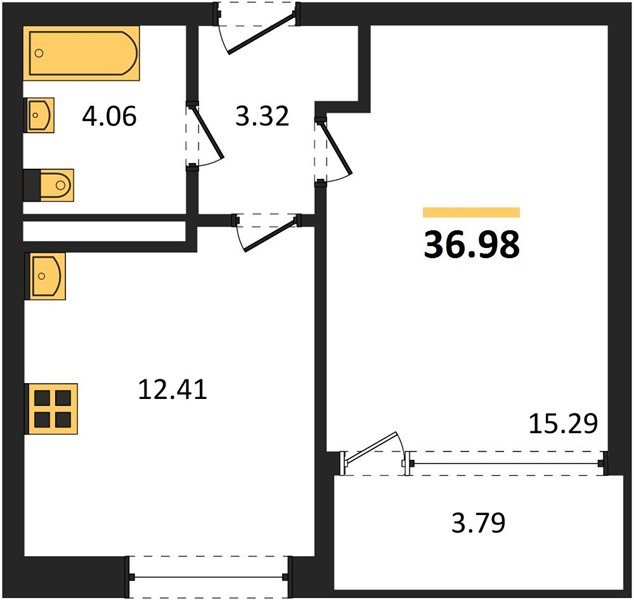 Фото №1: 1-комнатная квартира 36 м² - Краснодар, Центральный внутригородской округ, мкр. Черёмушки