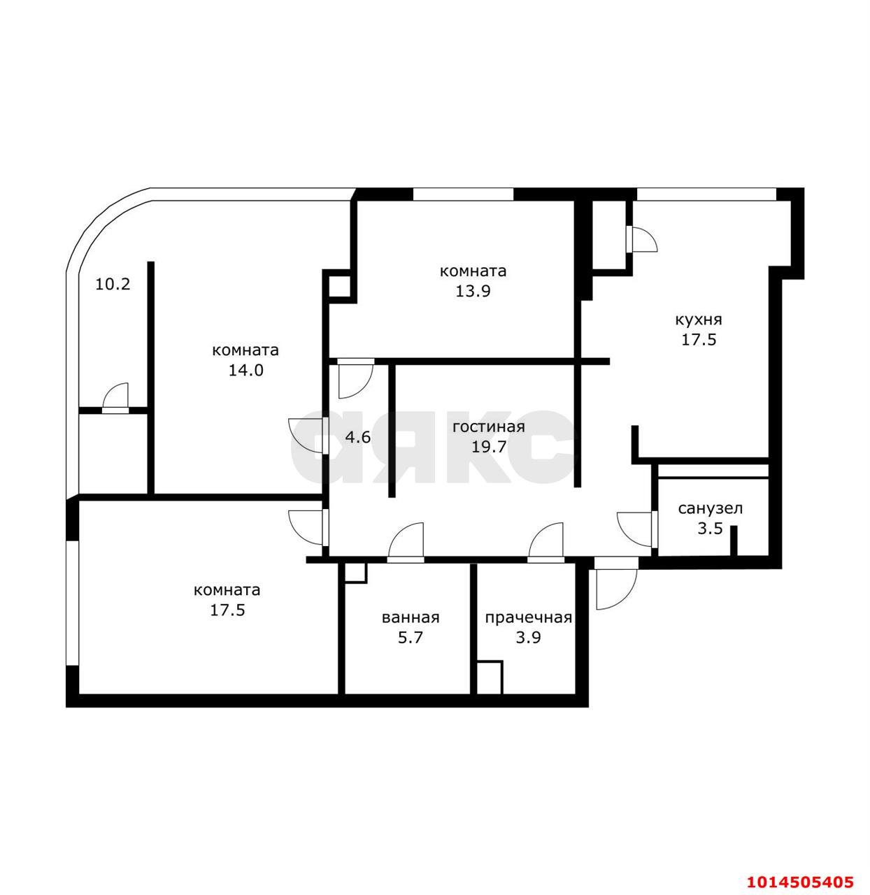 Фото №31: 3-комнатная квартира 100 м² - Краснодар, жилой комплекс Арбат, ул. имени П.М. Гаврилова, 88