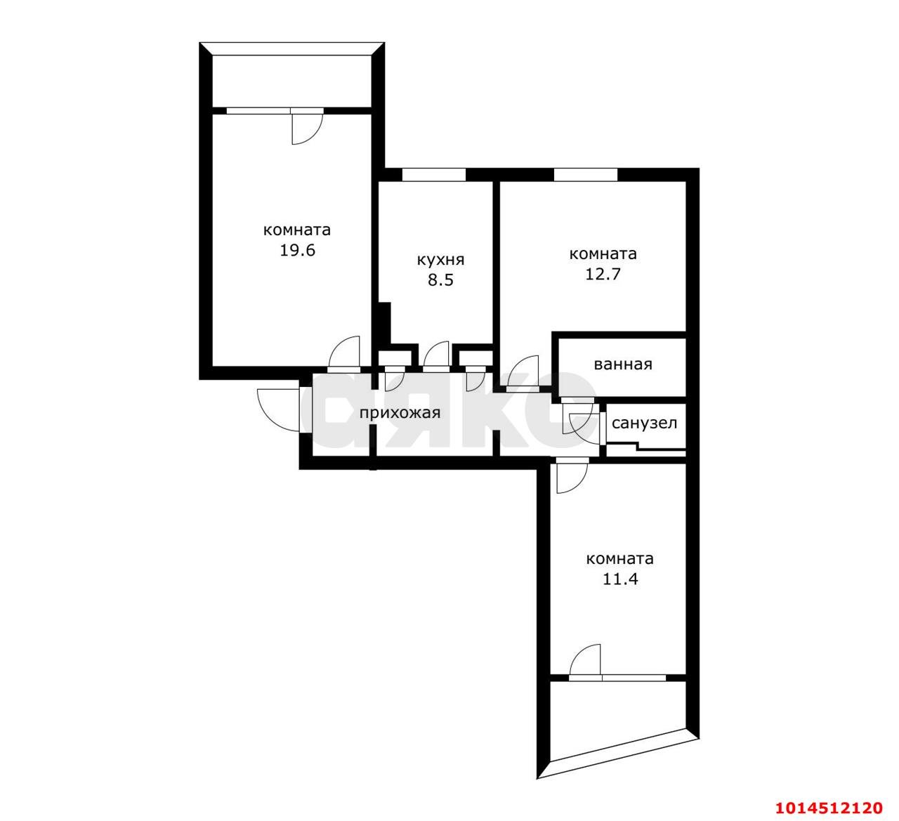 Фото №15: 3-комнатная квартира 69 м² - Краснодар, Комсомольский, ул. Тюляева, 1