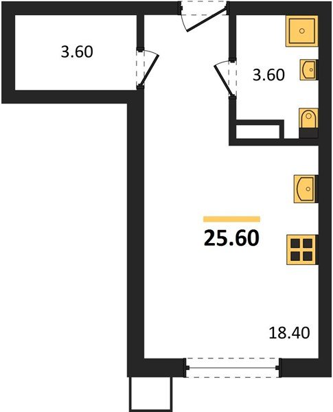 Фото №1: Студия 25 м² - Краснодар, Парк Победы, 