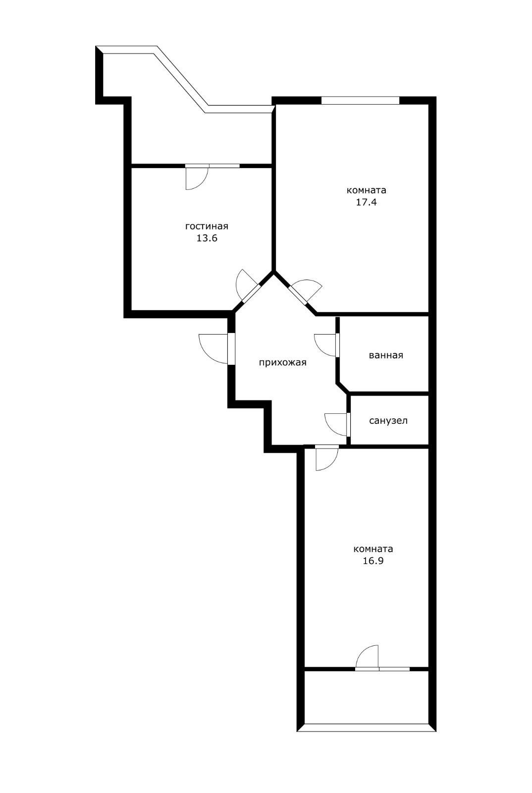 Фото №2: 2-комнатная квартира 79 м² - Краснодар, Центральный внутригородской округ, мкр. Черёмушки, ул. Кубанская, 52