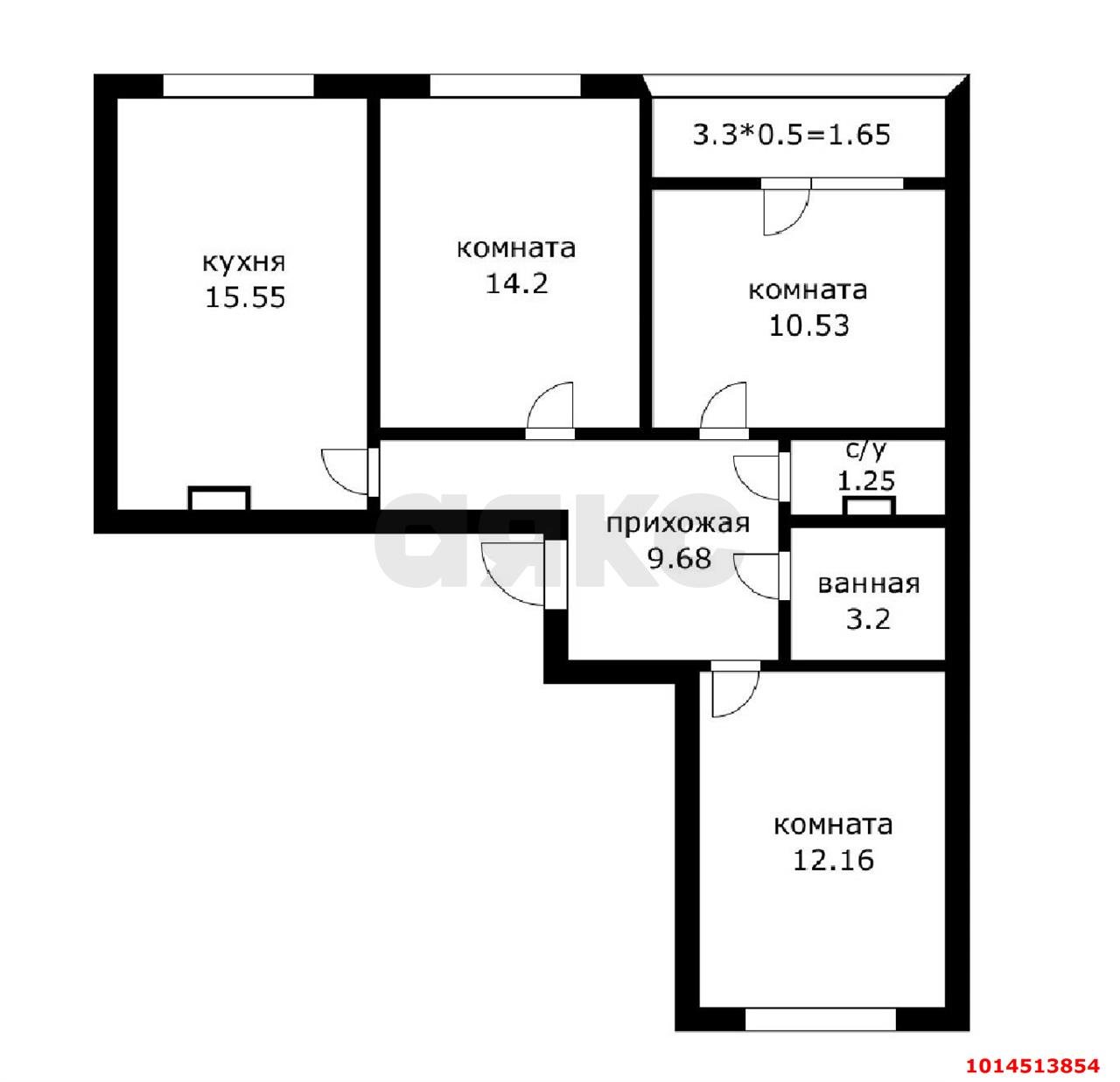 Фото №3: 3-комнатная квартира 75 м² - Краснодар, жилой комплекс Смородина, ул. имени Владимира Жириновского, 1к5
