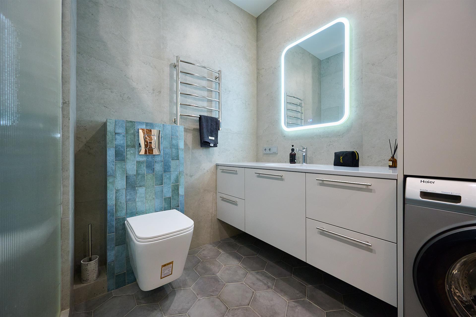 Фото №13: 2-комнатная квартира 81 м² - Краснодар, Прикубанский внутригородской округ, Фестивальный, Солнечный, мкр. жилой комплекс Янтарный 3, пр-кт Константина Образцова, 4к2