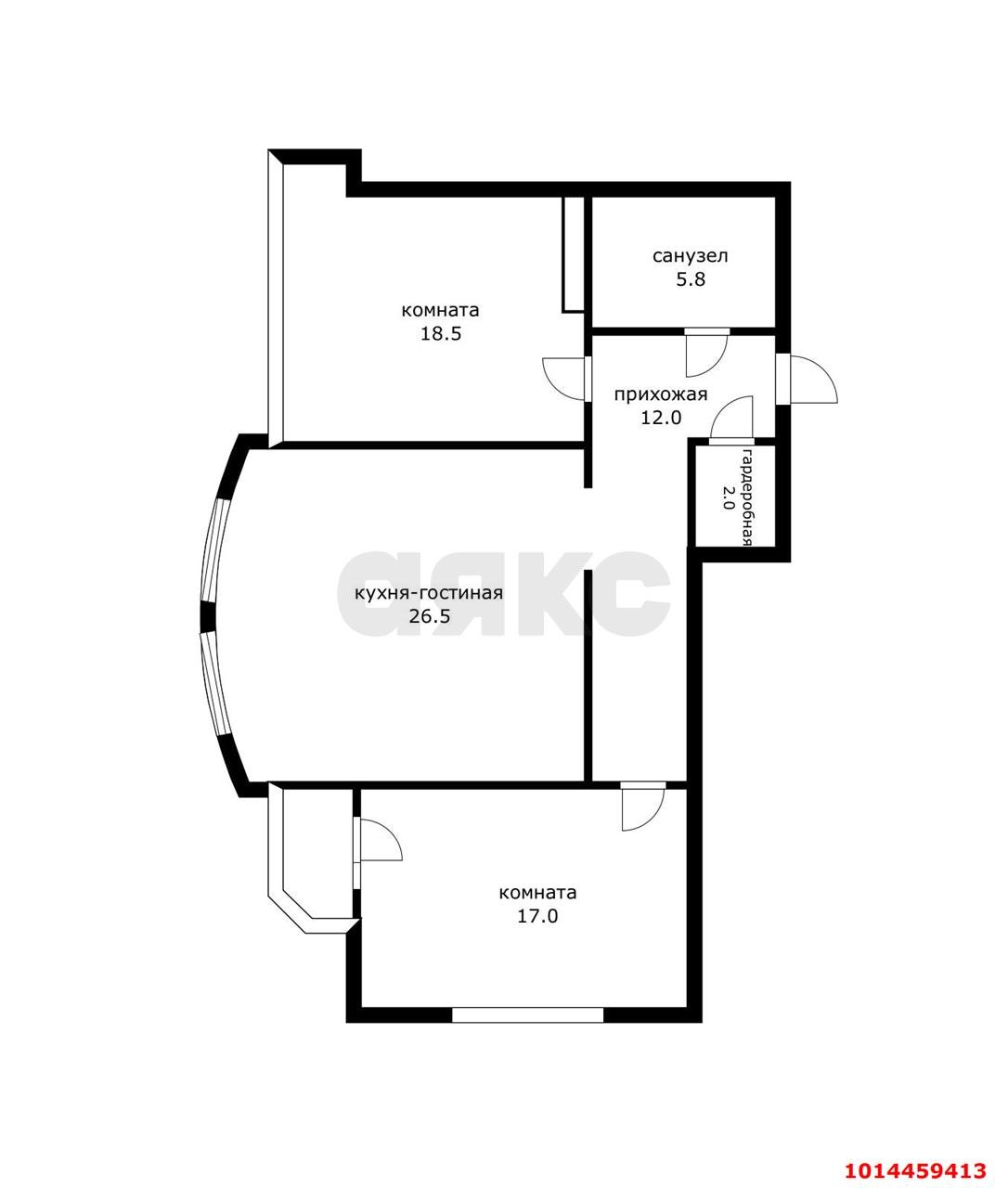 Фото №15: 2-комнатная квартира 80 м² - Краснодар, жилой комплекс Янтарный 3, пр-кт Константина Образцова, 4к2