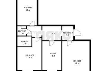 Фото №3: 3-комнатная квартира 64 м² - Краснодар, мкр. Юбилейный, ул. 70-летия Октября, 18