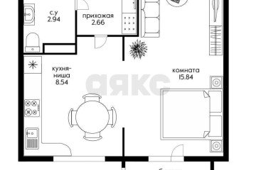 Фото №3: 1-комнатная квартира 31 м² - Краснодар, мкр. жилой комплекс Новая Португалия, ул. Лиссабонская, 80к2