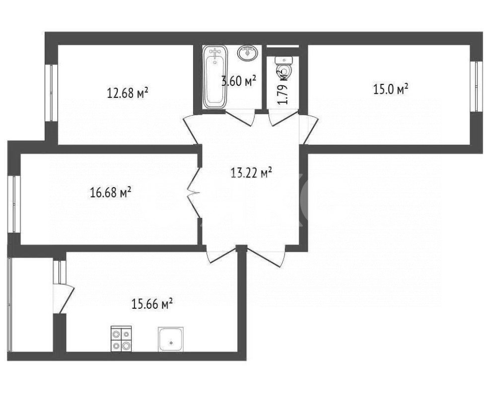 Фото №26: 3-комнатная квартира 80 м² - Ростов-на-Дону, Нахичевань, ул. Богданова, 85