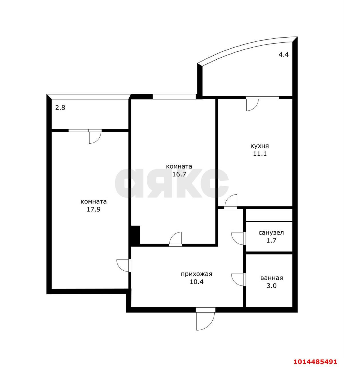 Фото №18: 2-комнатная квартира 67 м² - Краснодар, Черёмушки, ул. Старокубанская, 58