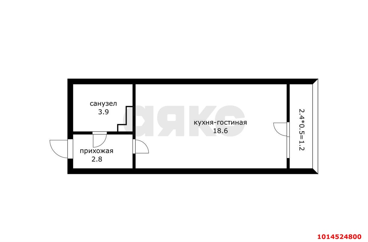 Фото №9: Студия 27 м² - Краснодар, Новознаменский, ул. Войсковая, 4к13