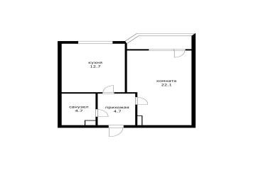 Фото №3: 1-комнатная квартира 44 м² - Краснодар, мкр. жилой комплекс Сказка Град, ул. имени В.Н. Мачуги, 166Б