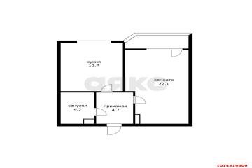 Фото №3: 1-комнатная квартира 44 м² - Краснодар, мкр. жилой комплекс Сказка Град, ул. имени В.Н. Мачуги, 166Б