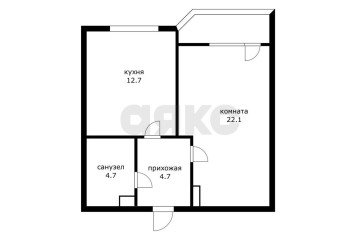 Фото №1: 1-комнатная квартира 44 м² - Краснодар, мкр. жилой комплекс Сказка Град, ул. имени В.Н. Мачуги, 166Бк1