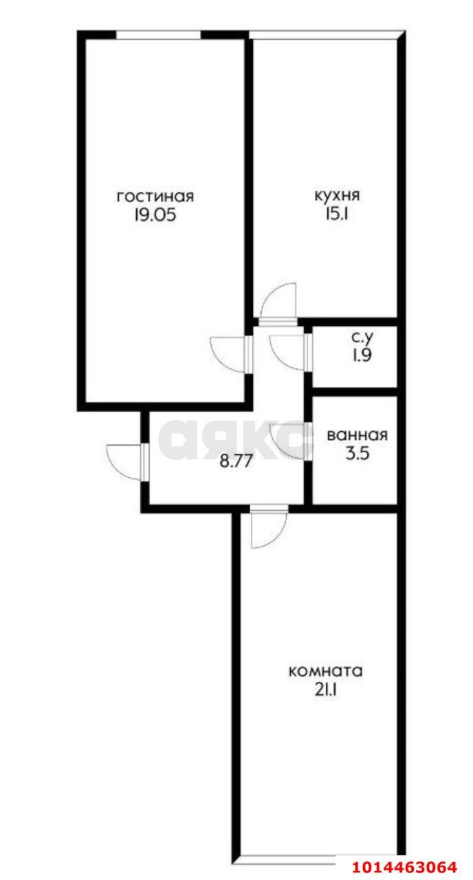 Фото №20: 2-комнатная квартира 58 м² - Краснодар, жилой комплекс Видный, ул. Командорская, 3к2