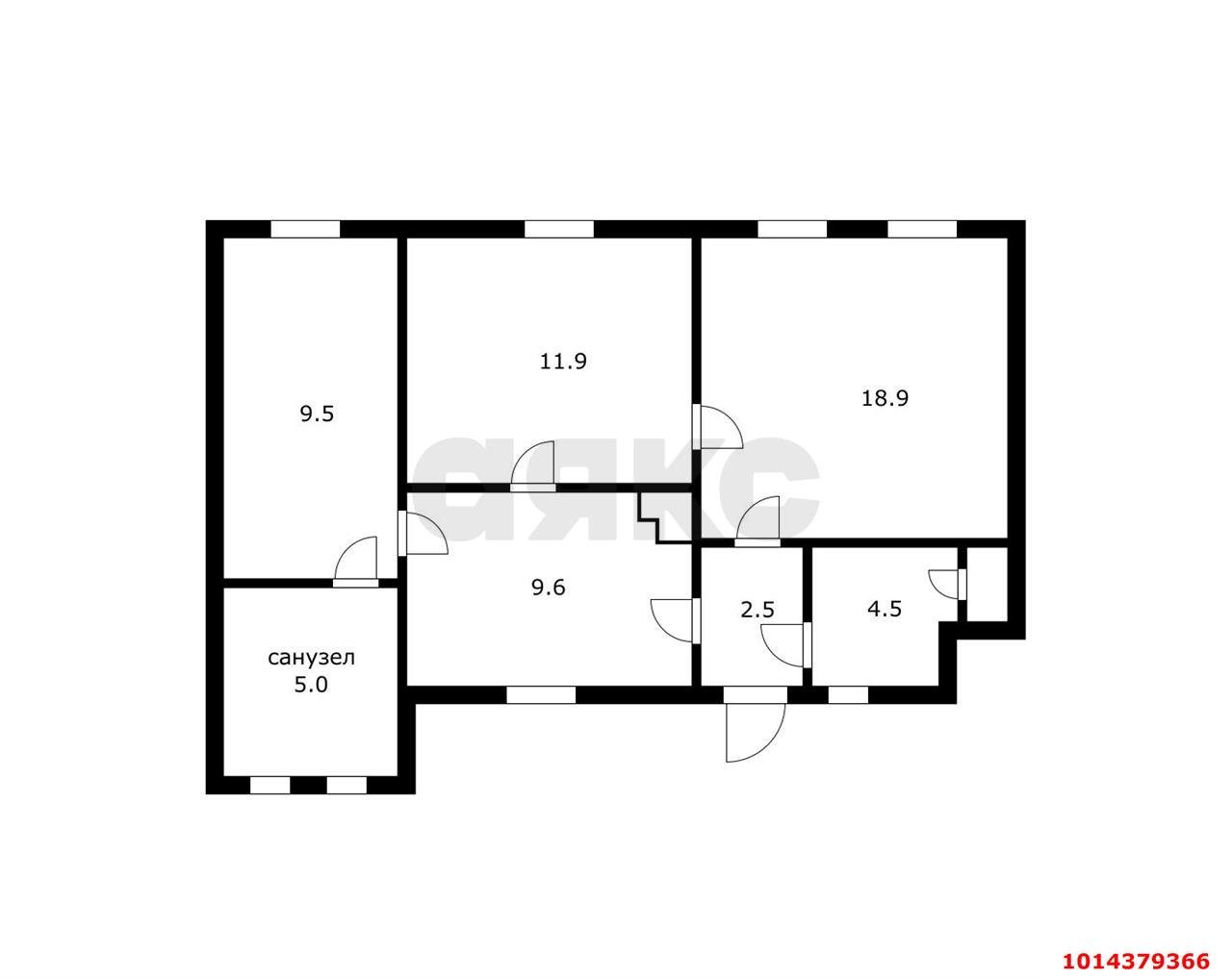 Фото №6: 4-комнатная квартира 56 м² - Краснодар, Западный внутригородской округ, ул. Красная, 65