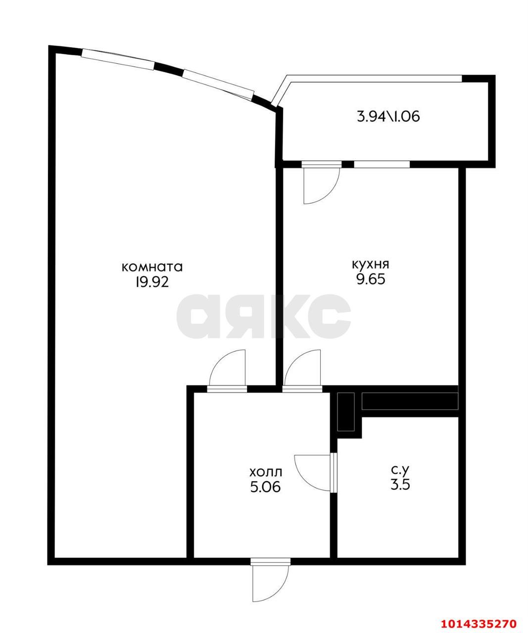 Фото №4: 1-комнатная квартира 42 м² - Краснодар, жилой комплекс Кино, ул. Уральская, 100/5