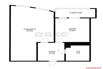 Фото №4: 1-комнатная квартира 42 м² - Краснодар, мкр. Карасунский внутригородской округ, ул. Уральская, 100/5