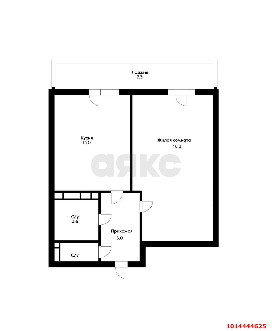 Фото №14: 1-комнатная квартира 51 м² - Краснодар, Черёмушки, ул. Вишняковой, 1/23к2