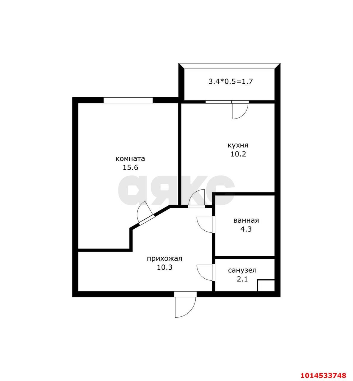 Фото №14: 1-комнатная квартира 46 м² - Краснодар, жилой комплекс Италия, ул. Веронская, 20