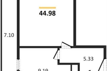 Фото №1: 1-комнатная квартира 46 м² - Краснодар, мкр. жилой комплекс Рекорд, ул. Новороссийская, 90/2к2