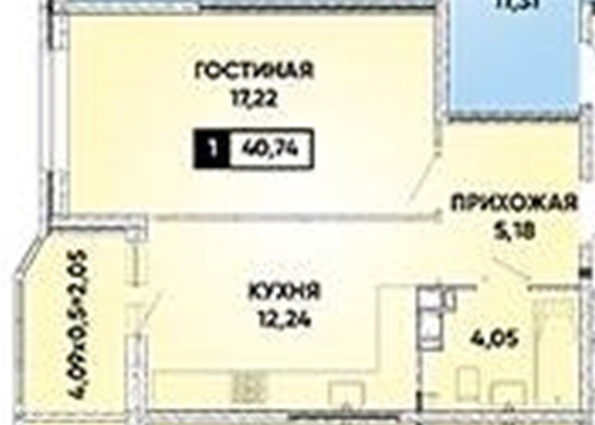 Фото №1: 1-комнатная квартира 40 м² - Краснодар, 7-й квартал, ул. имени Героя Николая Шевелёва, 13