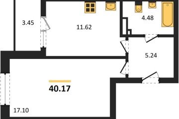 Фото №1: 1-комнатная квартира 40 м² - Краснодар, мкр. Достояние, 