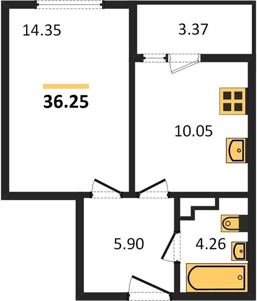 Фото №1: 1-комнатная квартира 36 м² - Краснодар, 7-й квартал, ул. имени Героя Николая Шевелёва, 17
