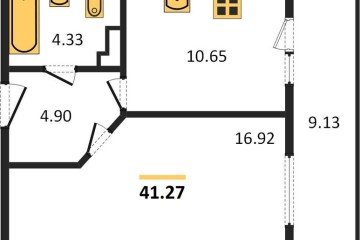 Фото №1: 1-комнатная квартира 41 м² - Краснодар, мкр. Достояние, ул. им. Мурата Ахеджака, 10А