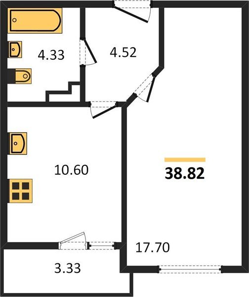 Фото №1: 1-комнатная квартира 38 м² - Краснодар, Достояние, ул. им. Мурата Ахеджака, 10А