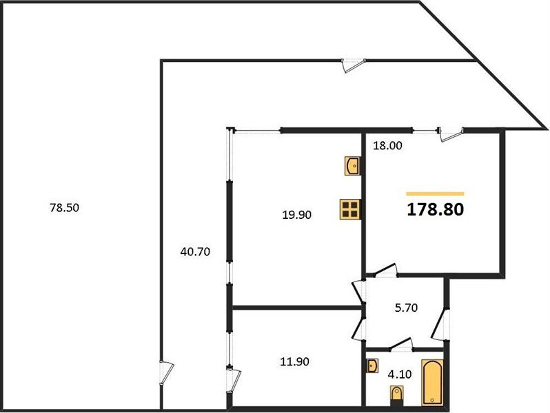 Фото №1: 2-комнатная квартира 178 м² - Краснодар, Прикубанский внутригородской округ, мкр. жилой комплекс Самолёт-3, ул. Константина Гондаря, 97