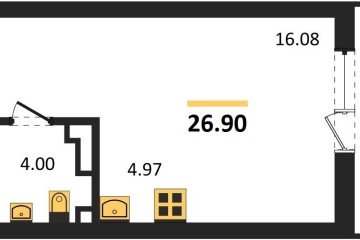 Фото №1: Студия 26 м² - Краснодар, мкр. Достояние, ул. Григория Булгакова, 13к1