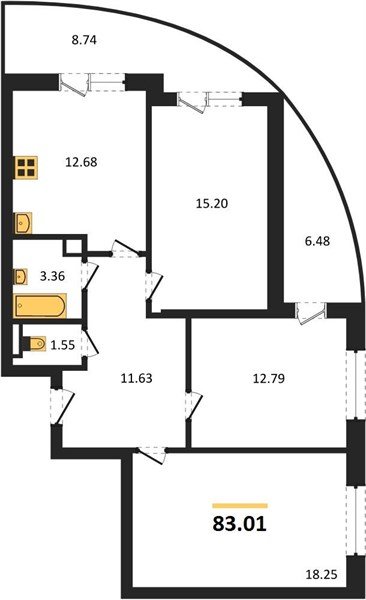 Фото №1: 3-комнатная квартира 83 м² - Краснодар, Достояние, ул. Григория Булгакова, 13к1