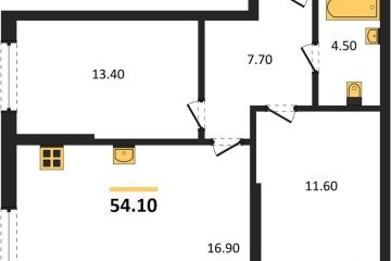 Фото №1: 2-комнатная квартира 54 м² - Краснодар, мкр. Прикубанский внутригородской округ, 