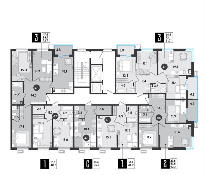 Фото №9: 3-комнатная квартира 82 м² - Краснодар, Прикубанский внутригородской округ, мкр. Парк Победы