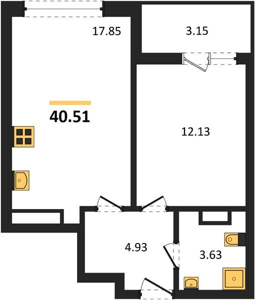 Фото №1: 1-комнатная квартира 40 м² - Кропоткин, ЖК Суворов, 