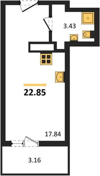 Фото №1: Студия 22 м² - Кропоткин, ЖК Суворов, 