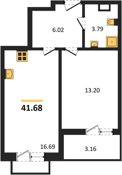 Фото №1: 1-комнатная квартира 41 м² - Кропоткин, ЖК Суворов, 