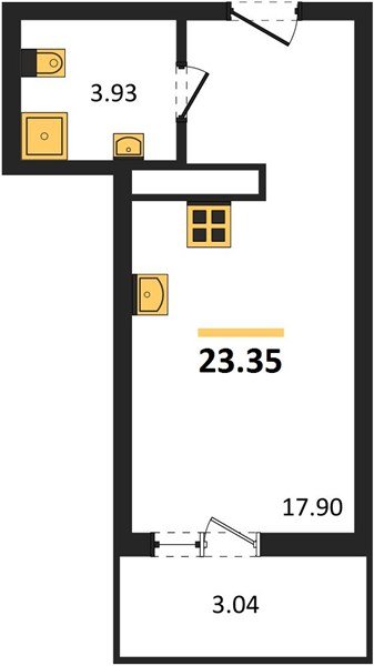 Фото №1: Студия 23 м² - Кропоткин, ЖК Суворов, 