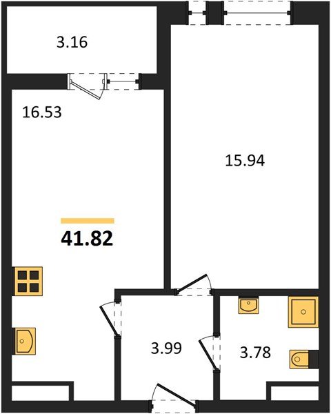 Фото №1: 1-комнатная квартира 41 м² - Кропоткин, ЖК Суворов, 