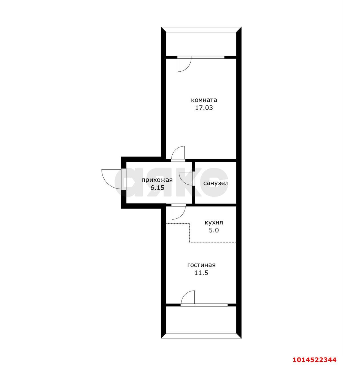 Фото №9: 1-комнатная квартира 50 м² - Краснодар, жилой комплекс Квартал № 6, ул. Генерал-лейтенанта Александра Сапрунова, 13