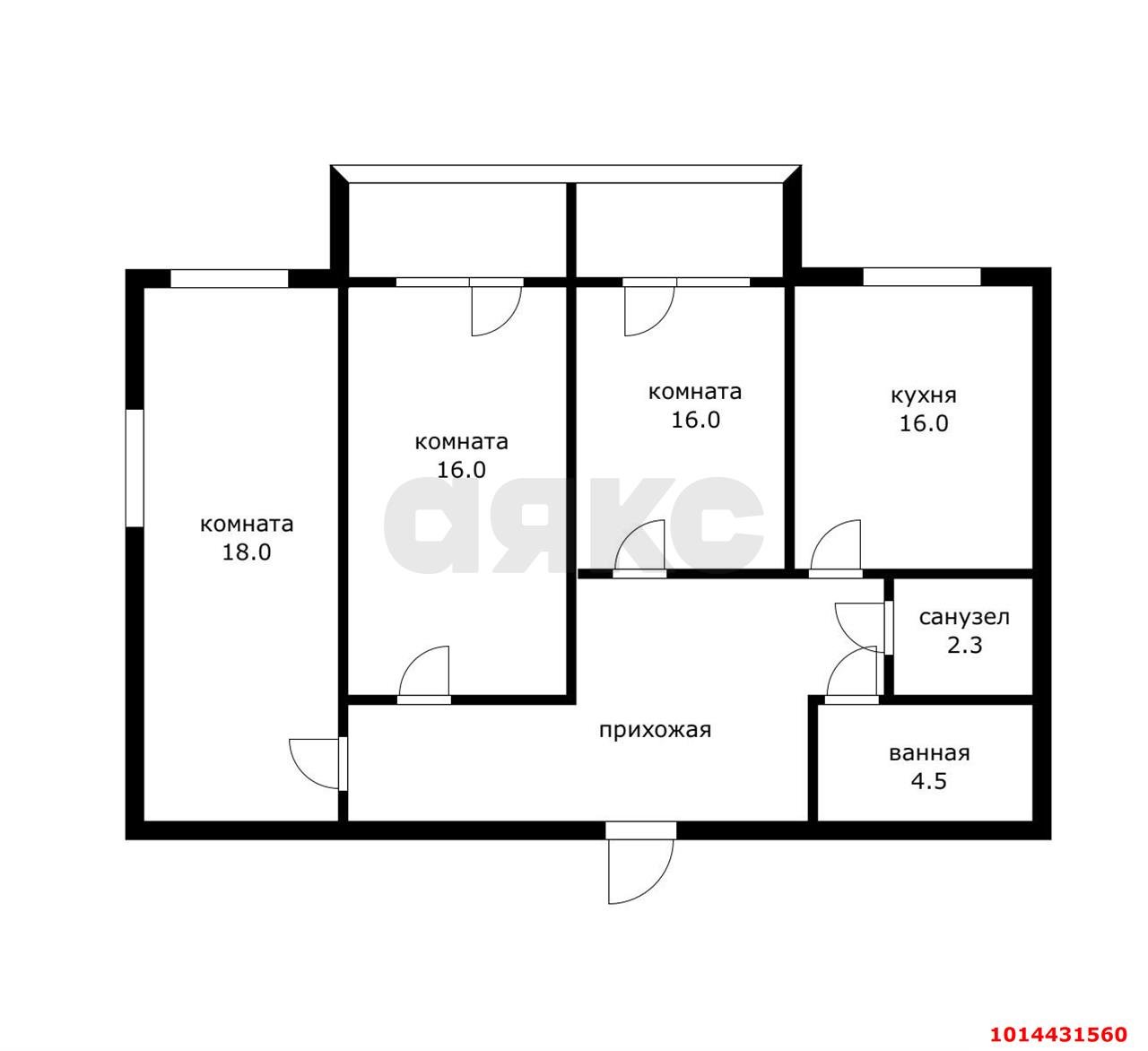 Фото №20: 3-комнатная квартира 70 м² - Краснодар, Восточно-Кругликовский, ул. Героя А.А. Аверкиева, 12