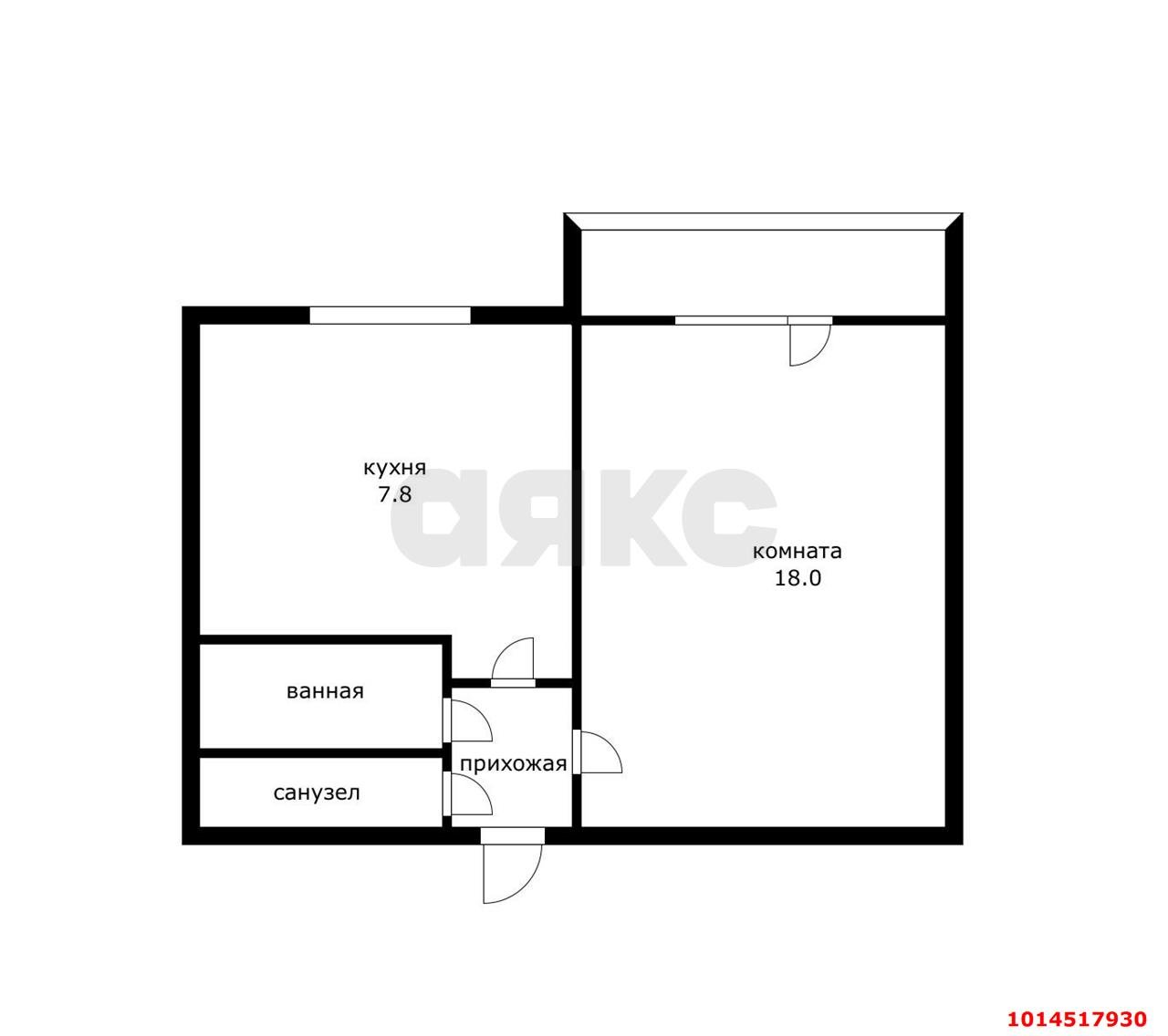 Фото №9: 1-комнатная квартира 37 м² - Краснодар, Западный внутригородской округ, мкр. Юбилейный, б-р Платановый, 19/1
